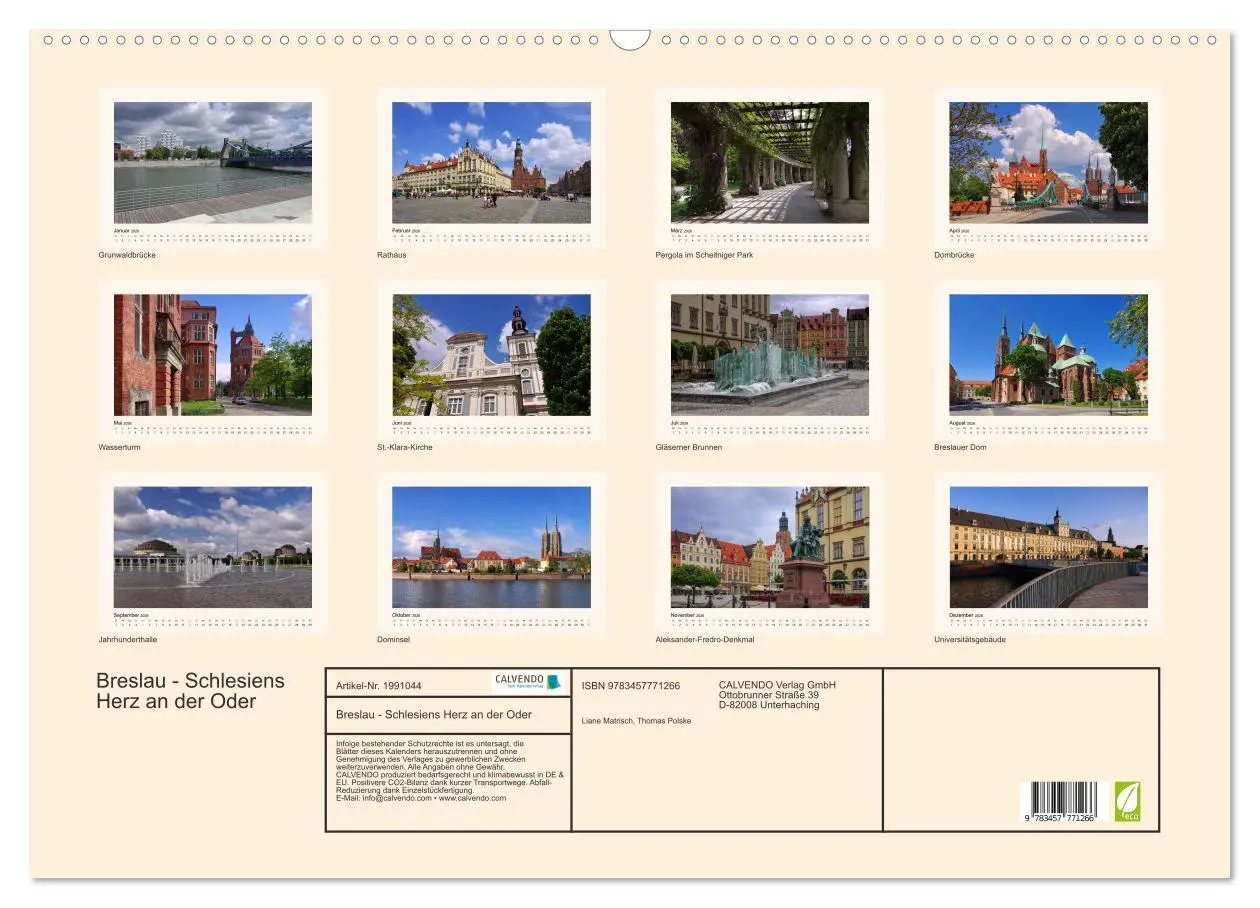 Bild: 9783457771266 | Breslau - Schlesiens Herz an der Oder (Wandkalender 2026 DIN A2...