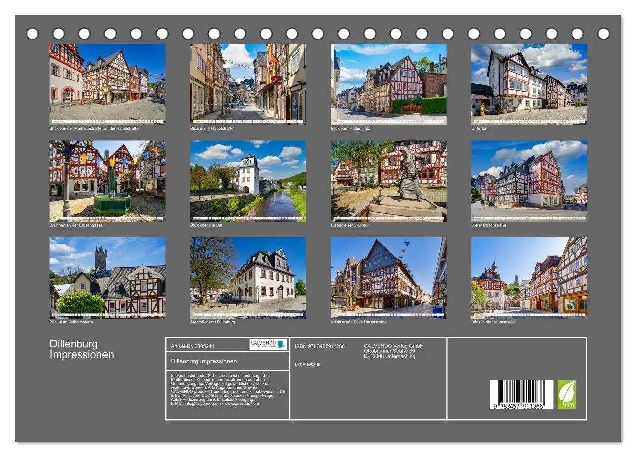 Bild: 9783457911266 | Dillenburg Impressionen (Tischkalender 2026 DIN A5 quer), CALVENDO...