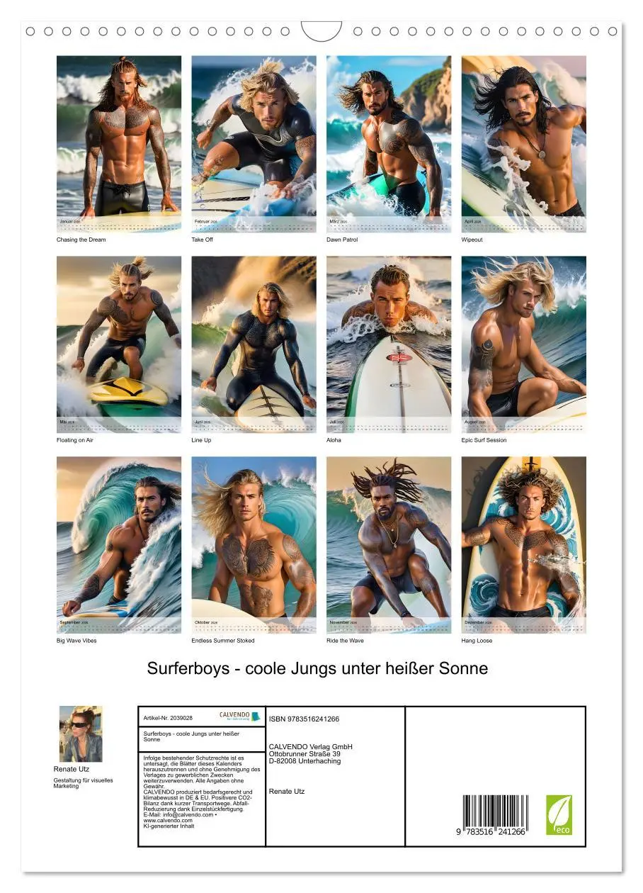 Bild: 9783516241266 | Surferboys - coole Jungs unter heißer Sonne (Wandkalender 2026 DIN...