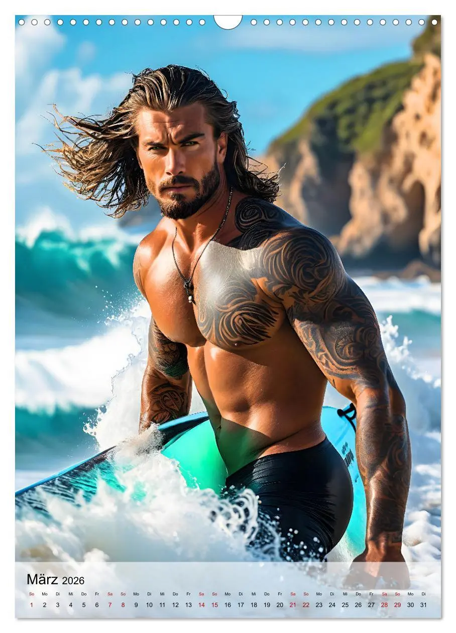 Bild: 9783516241266 | Surferboys - coole Jungs unter heißer Sonne (Wandkalender 2026 DIN...
