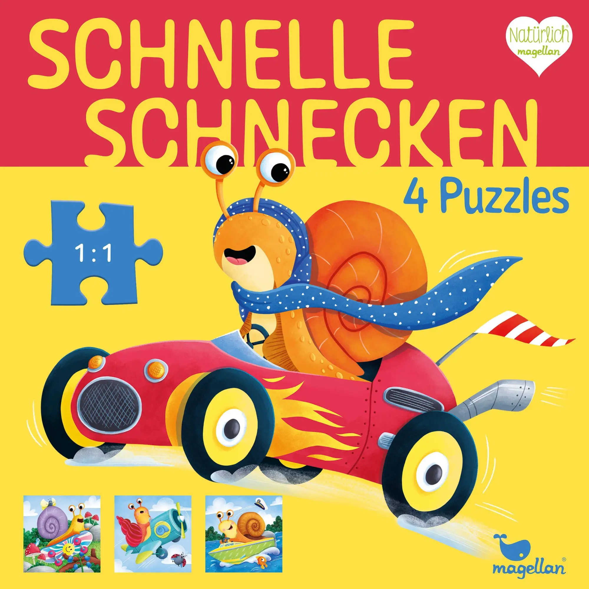 Cover: 4260671131366 | Schnelle Schnecken - 4 Puzzles | Spiel | N3136 | Deutsch | 2026
