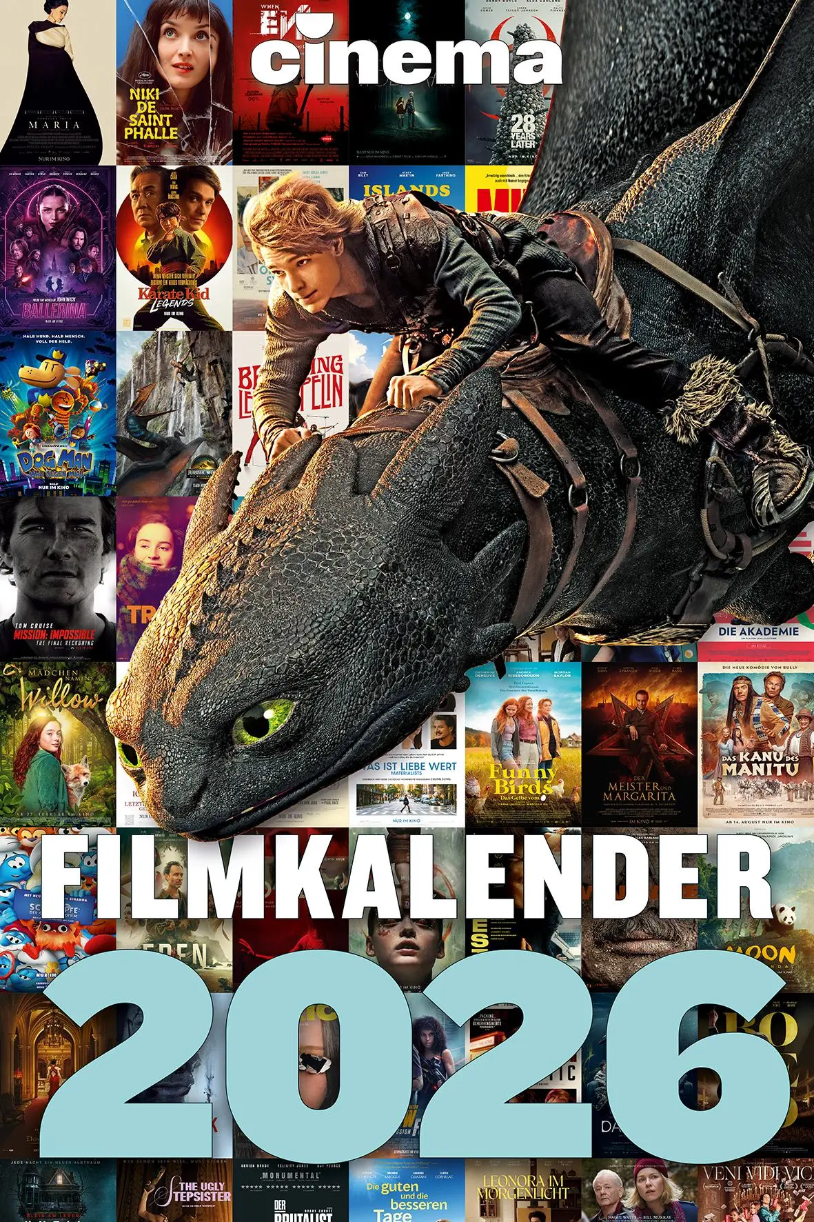 Cover: 9783982221366 | CINEMA Filmkalender 2026 | Der große CINEMA Filmplakatkalender 2026