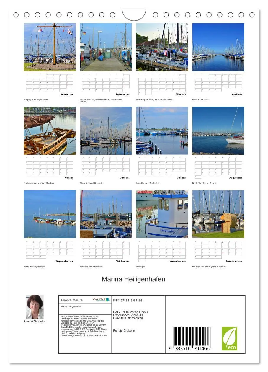 Bild: 9783516391466 | Marina Heiligenhafen (Wandkalender 2026 DIN A4 hoch), CALVENDO...