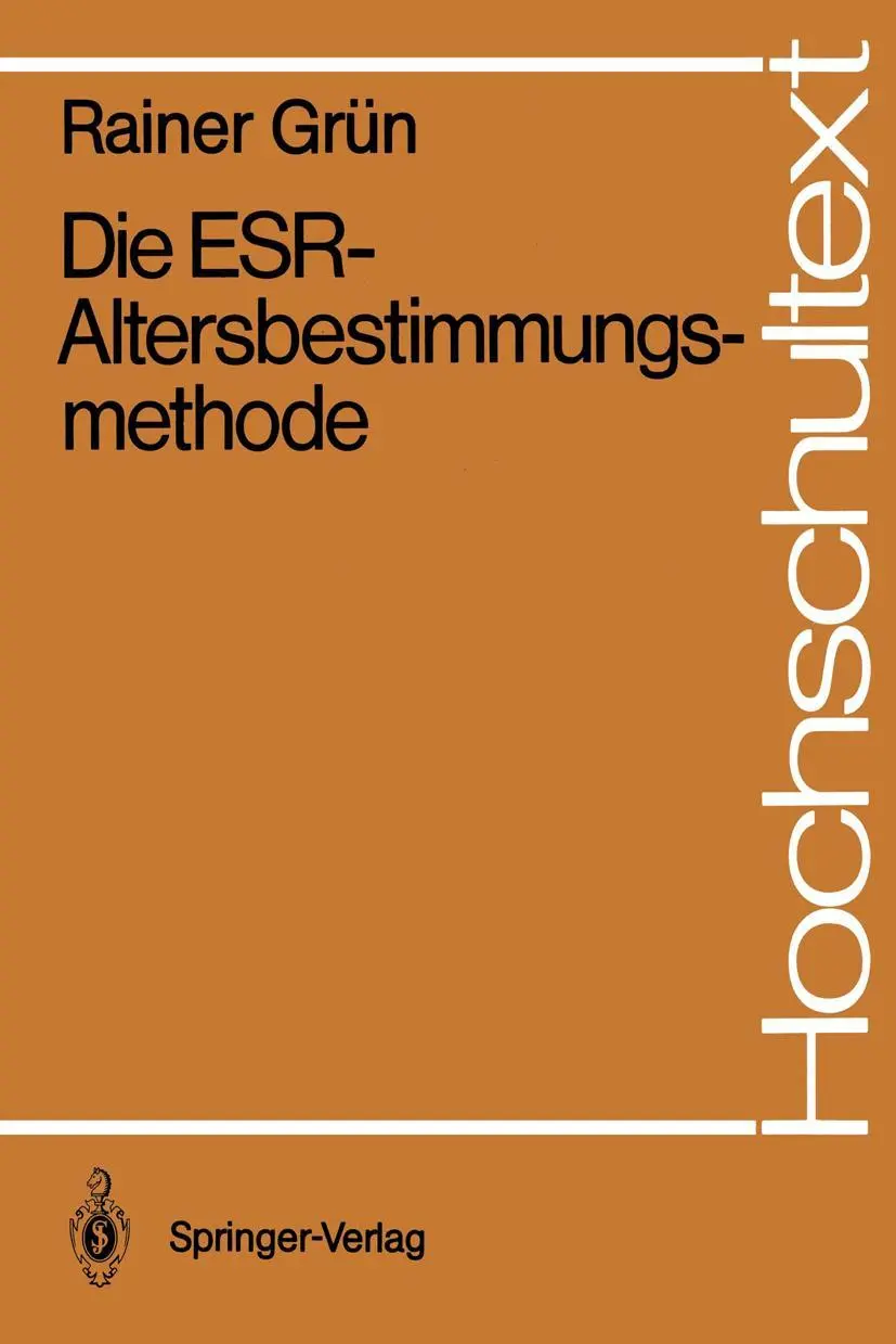 Cover: 9783540501466 | Die ESR-Altersbestimmungsmethode | Rainer Grün | Taschenbuch | viii
