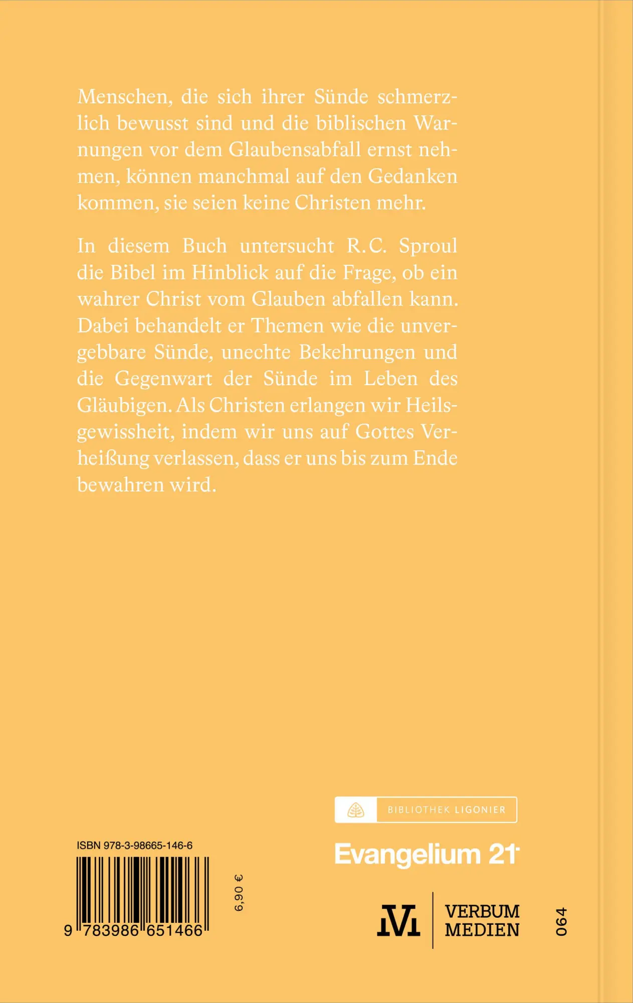 Rückseite: 9783986651466 | Kann ich mein Heil verlieren? | R. C. Sproul | Taschenbuch | 68 S.