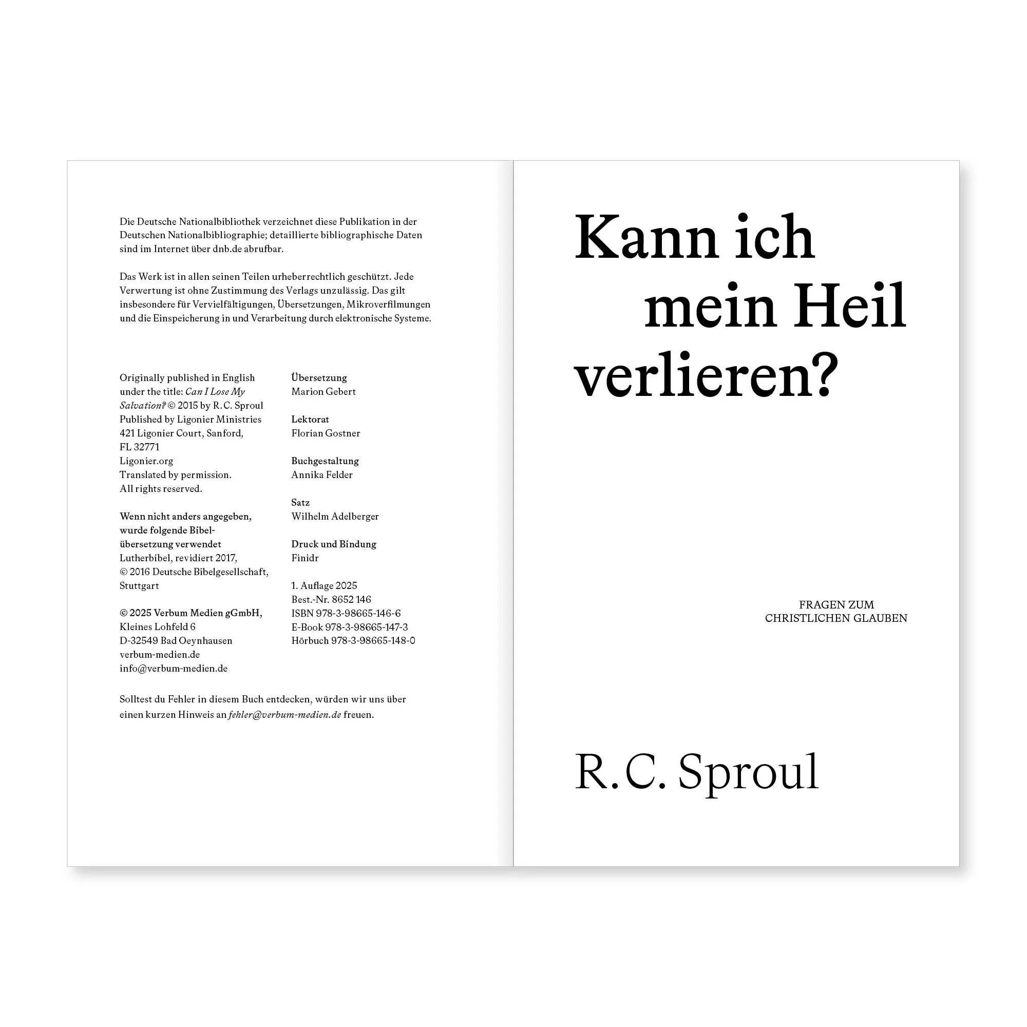Bild: 9783986651466 | Kann ich mein Heil verlieren? | R. C. Sproul | Taschenbuch | 68 S.