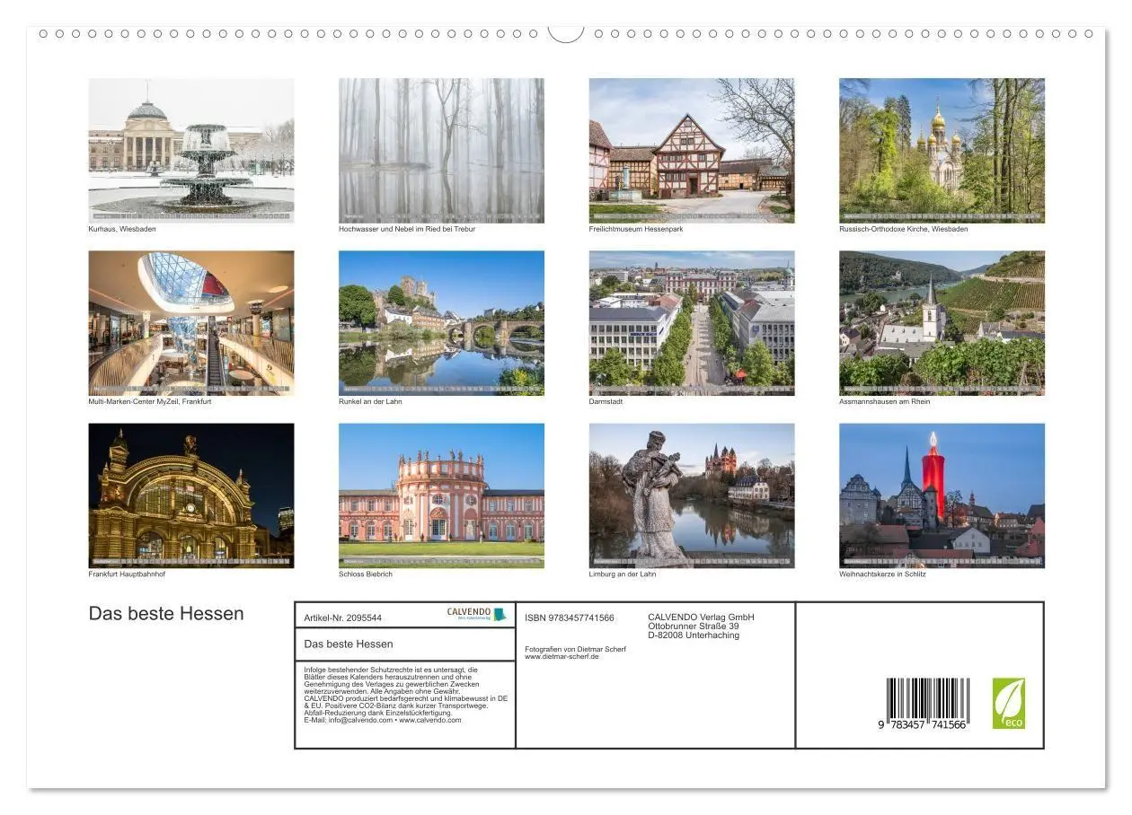 Bild: 9783457741566 | Das beste Hessen (hochwertiger Premium Wandkalender 2026 DIN A2...