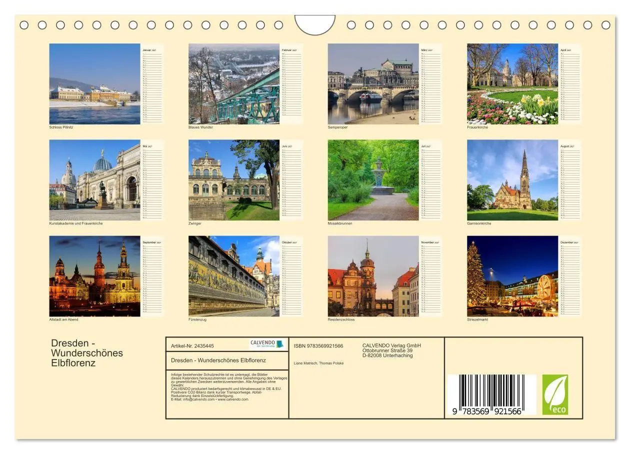 Bild: 9783569921566 | Dresden - Wunderschönes Elbflorenz (Wandkalender 2027 DIN A4 quer),...