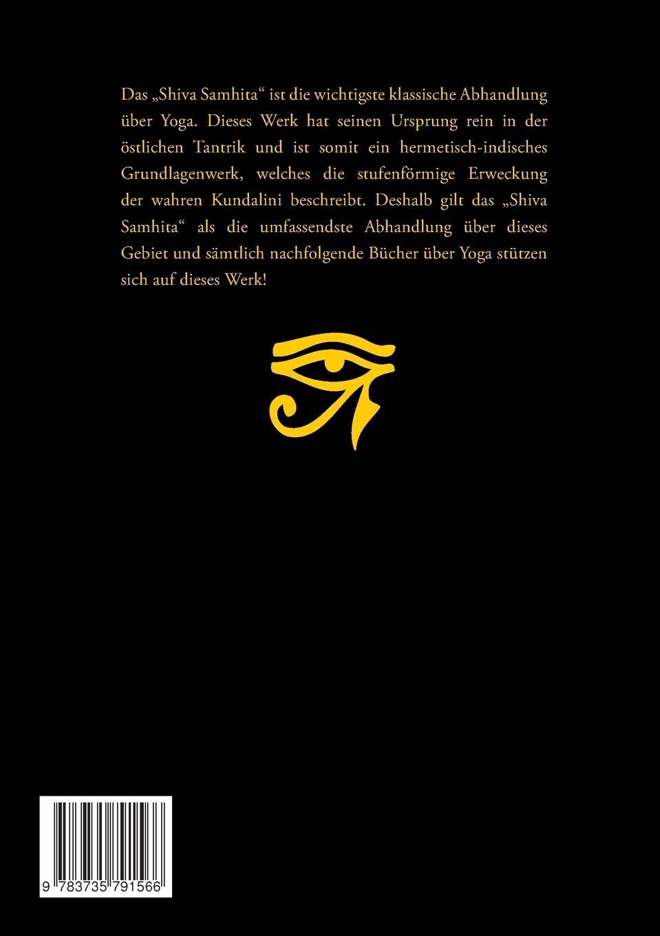 Rückseite: 9783735791566 | Das Shiva Samhita | Johannes H. von Hohenstätten | Taschenbuch | 76 S.