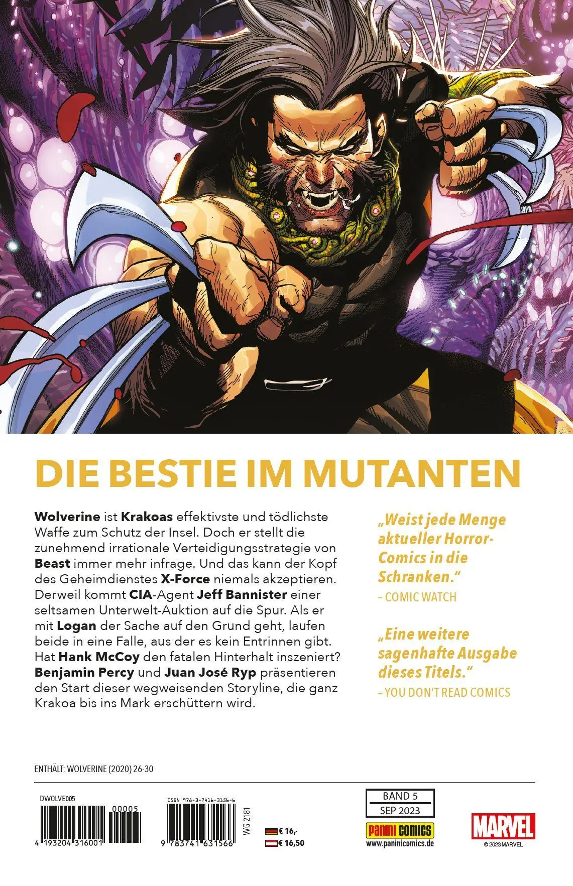 Rückseite: 9783741631566 | Wolverine: Der Beste | Bd. 5: Im Zeichen des Biests | Percy (u. a.)