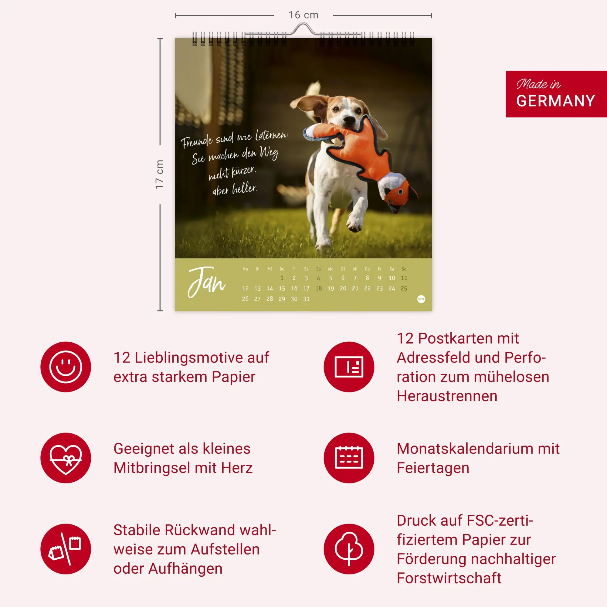 Bild: 9783756411566 | Ziemlich beste Freunde Postkartenkalender 2026 - Für immer dein | Heye