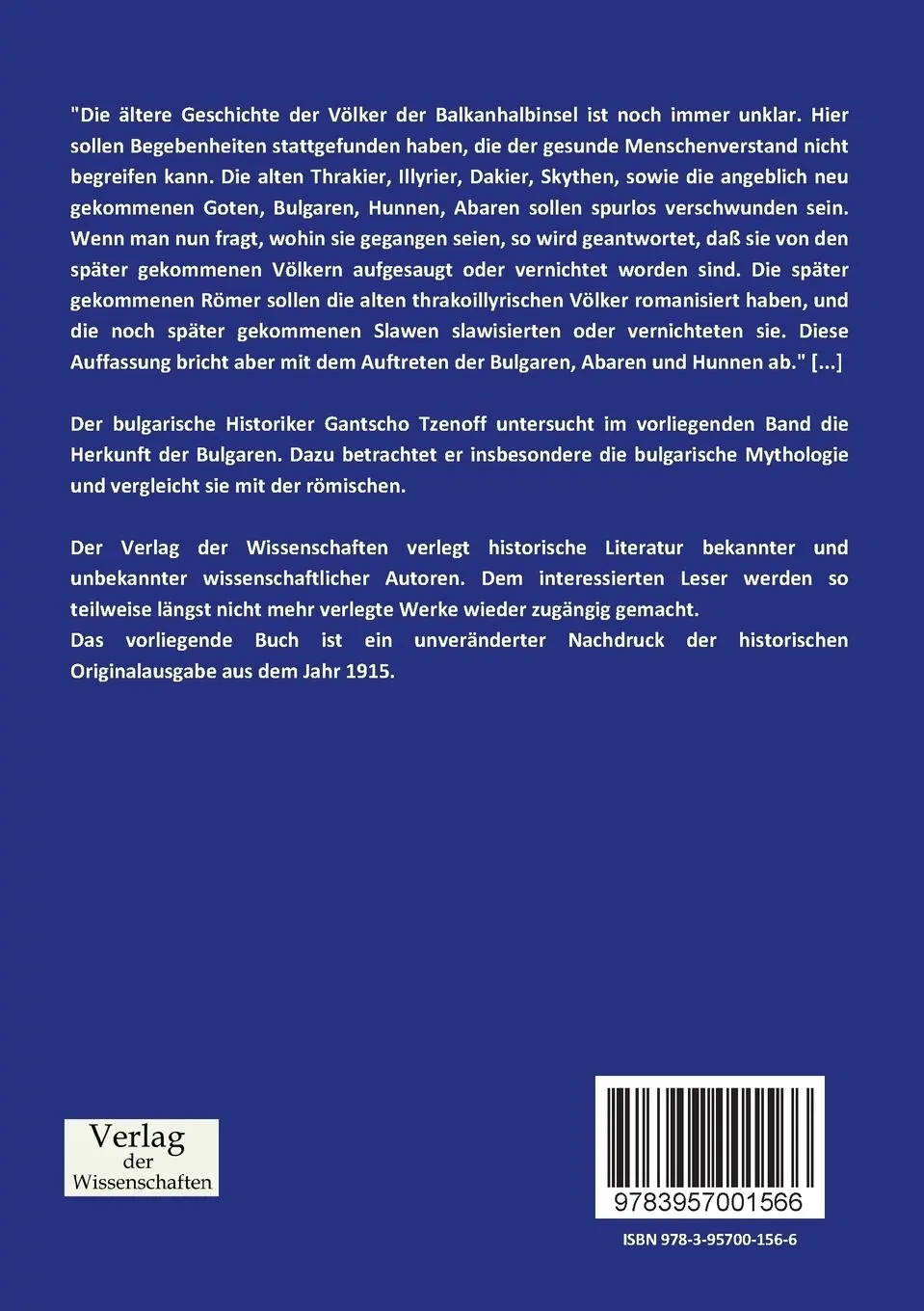 Rückseite: 9783957001566 | Goten oder Bulgaren | Ganzscho Tzenoff | Taschenbuch | 300 S. | 2019