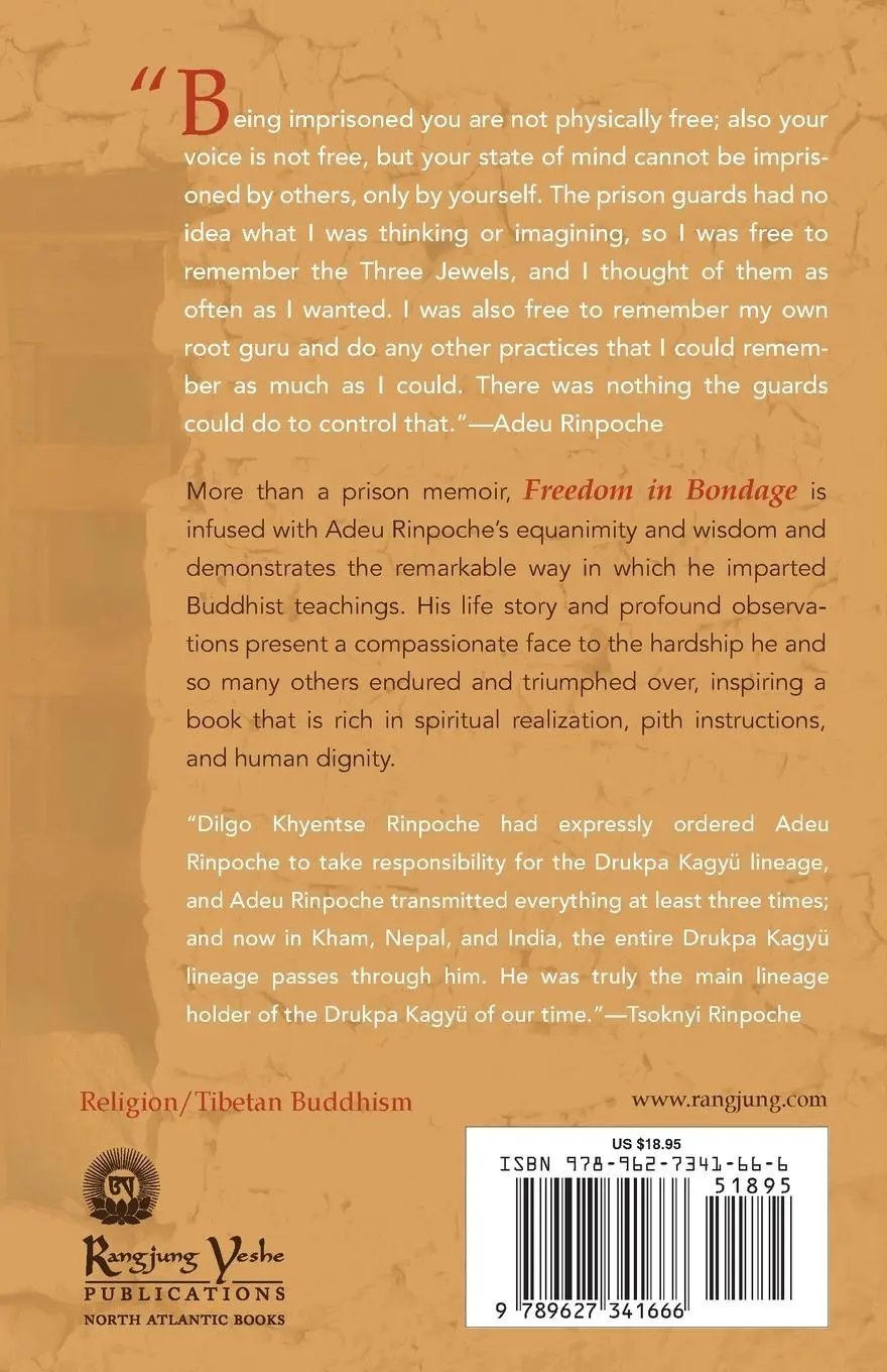 Rückseite: 9789627341666 | Freedom In Bondage | Adeu Rinpoche | Taschenbuch | Englisch | 2011