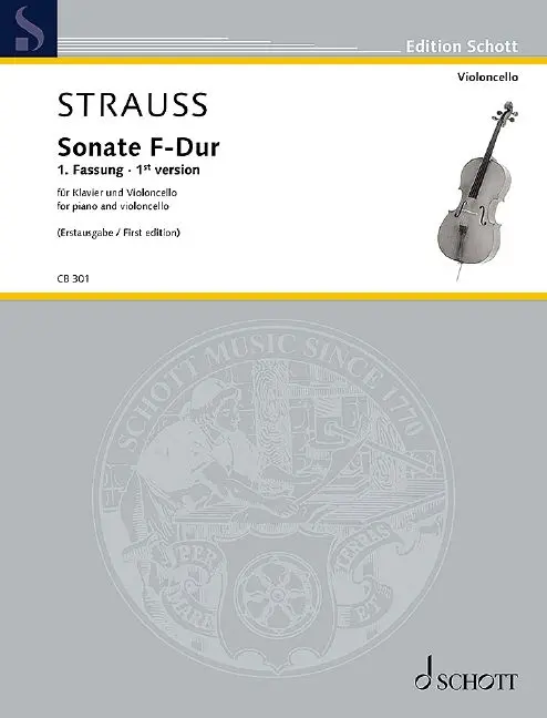 Cover: 9790001211666 | Sonate F-Dur (Erstausgabe der 1. Fassung) | Richard Strauss | Deutsch