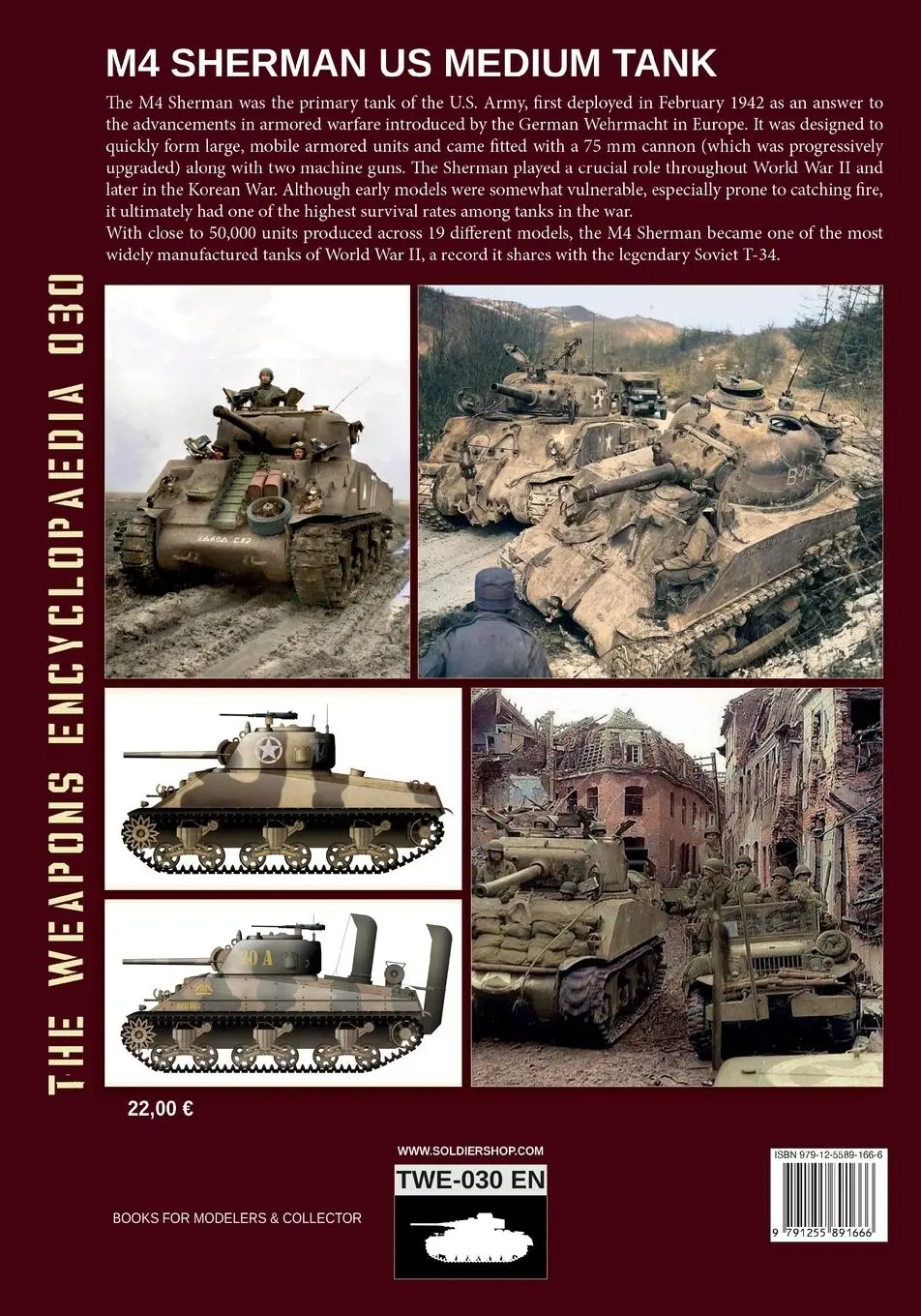 Rückseite: 9791255891666 | Sherman USA medium tank - USA Vol. I | Luca Stefano Cristini | Buch