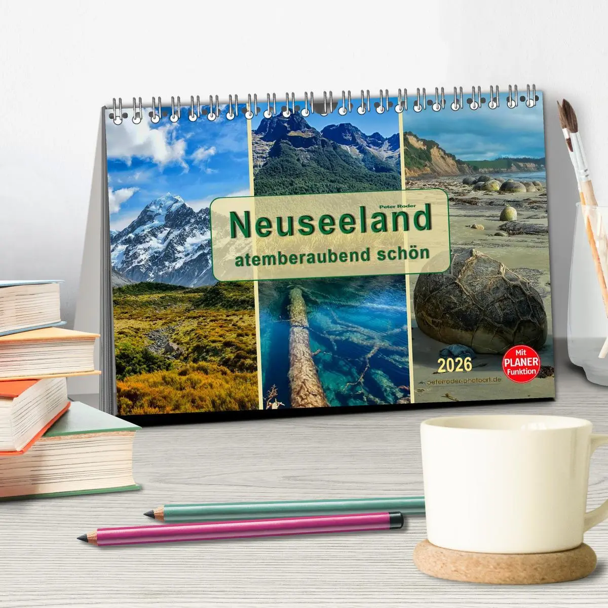 Bild: 9783457961766 | Neuseeland - atemberaubend schön (Tischkalender 2026 DIN A5 quer),...