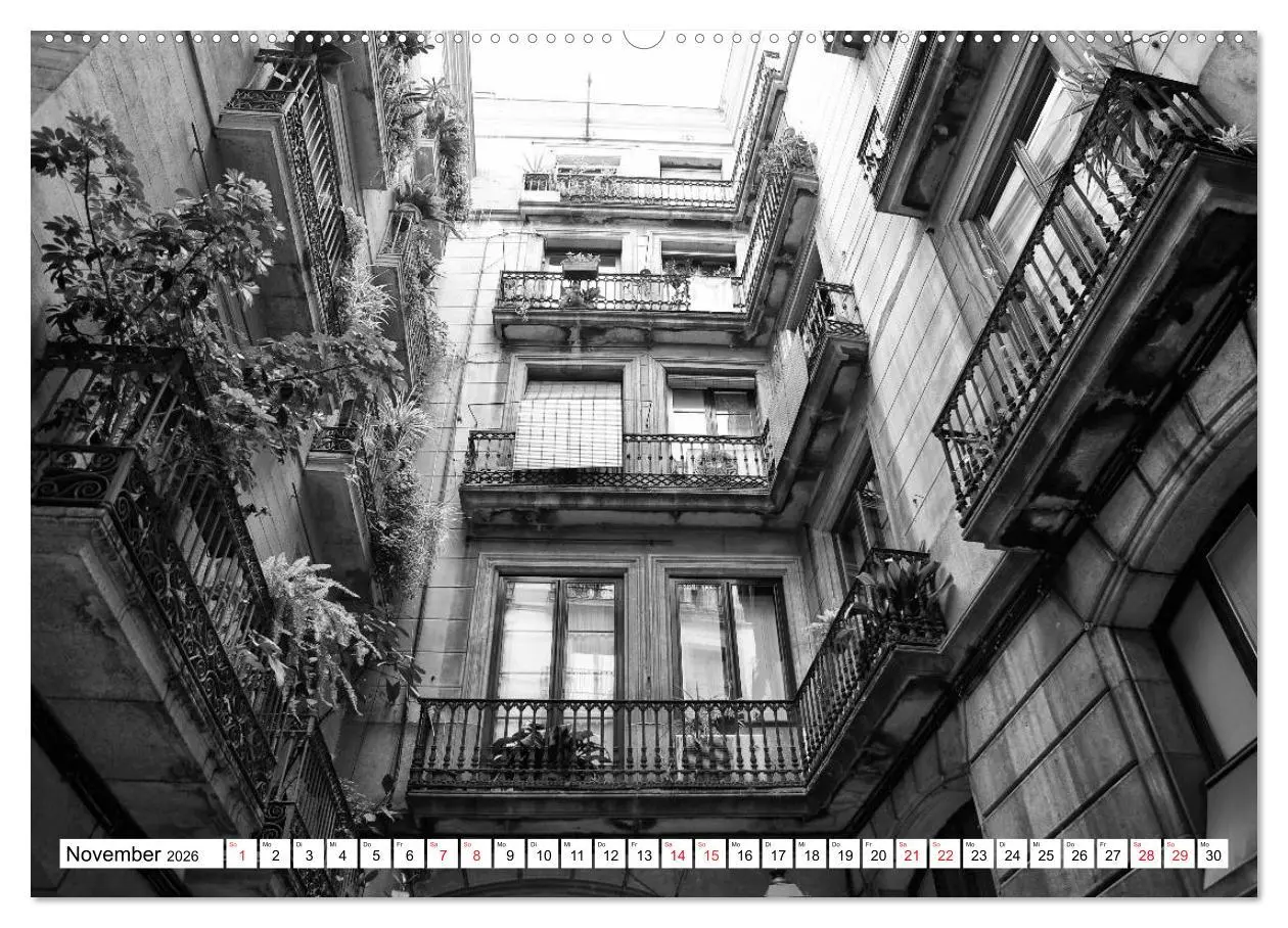 Bild: 9783516121766 | Barcelona Schwarz / Weiß Impressionen (Wandkalender 2026 DIN A2...