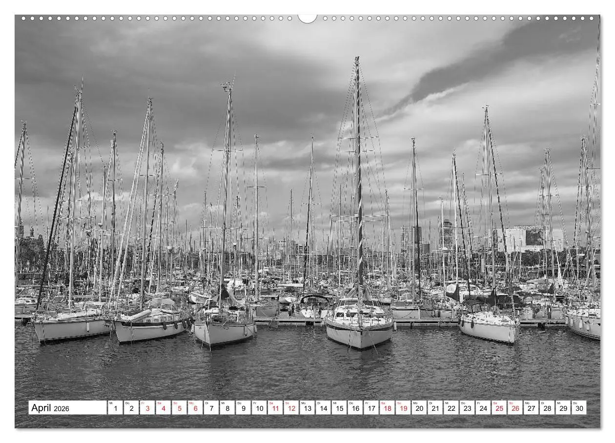 Bild: 9783516121766 | Barcelona Schwarz / Weiß Impressionen (Wandkalender 2026 DIN A2...
