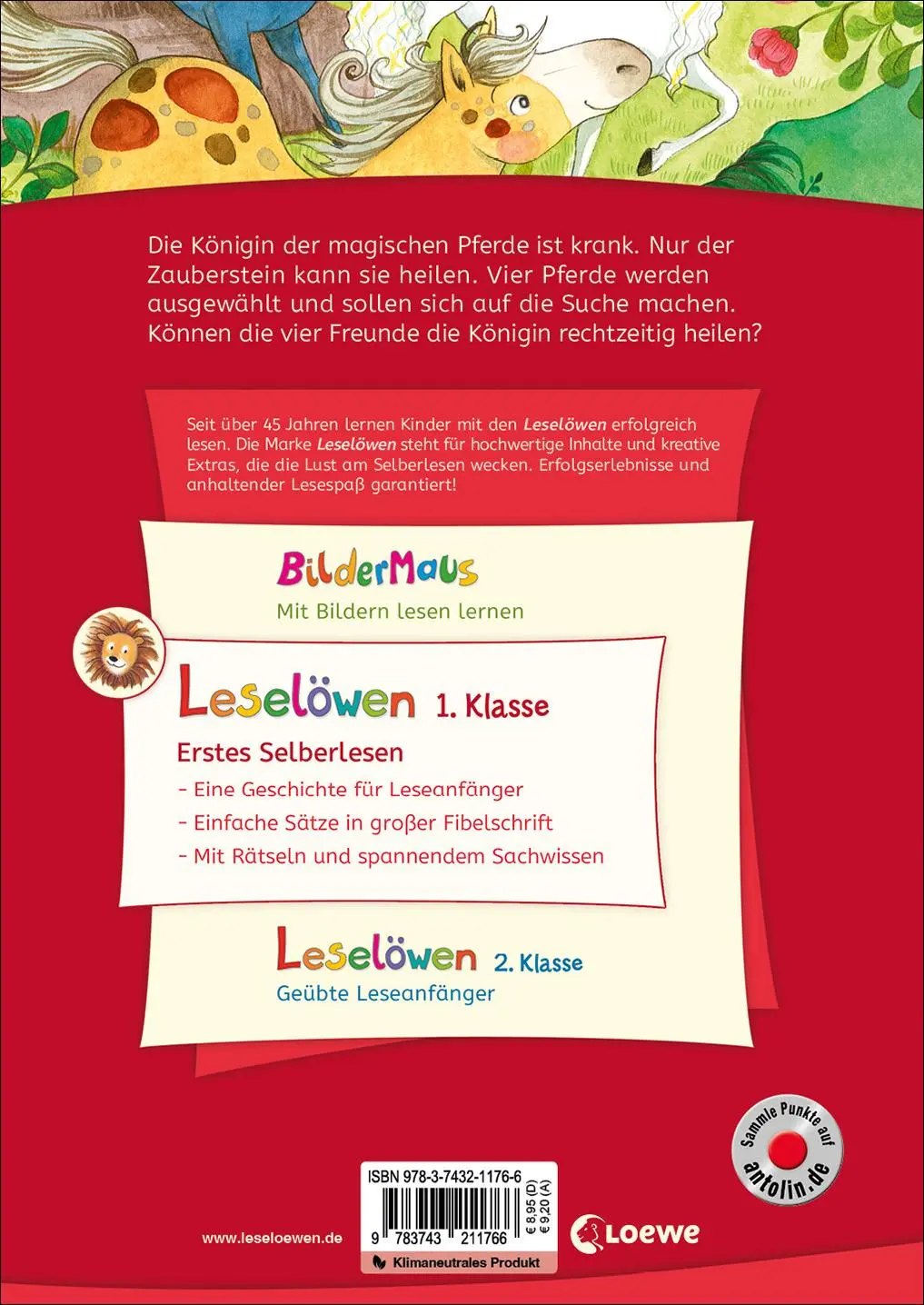 Rückseite: 9783743211766 | Leselöwen 1. Klasse - Die Insel der magischen Pferde | Amelie Benn