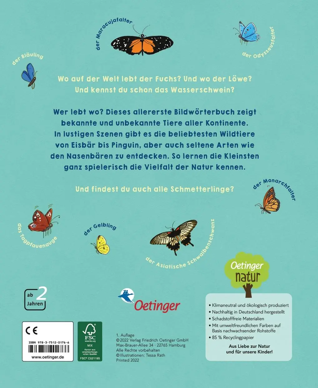 Rückseite: 9783751201766 | Affe, Bär und noch viel mehr. Mein Bildwörterbuch mit Tieren aus...