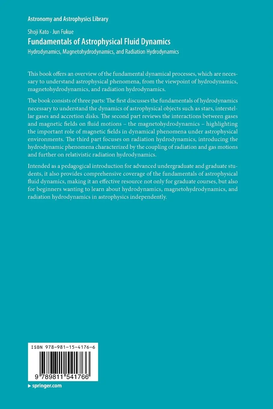 Rückseite: 9789811541766 | Fundamentals of Astrophysical Fluid Dynamics | Shoji Kato (u. a.)