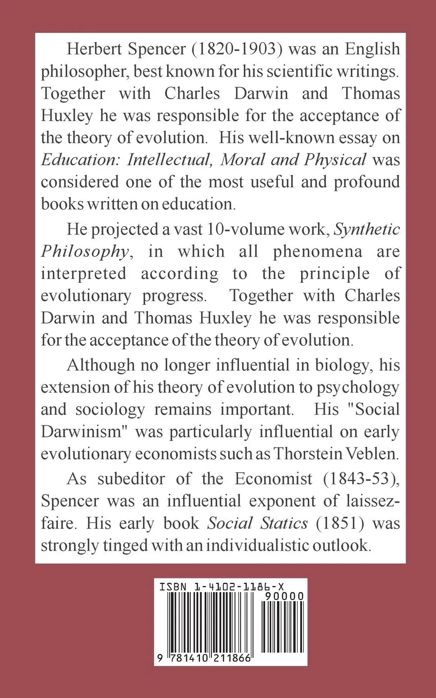 Rückseite: 9781410211866 | The Principles of Sociology, Volume III | Herbert Spencer | Buch