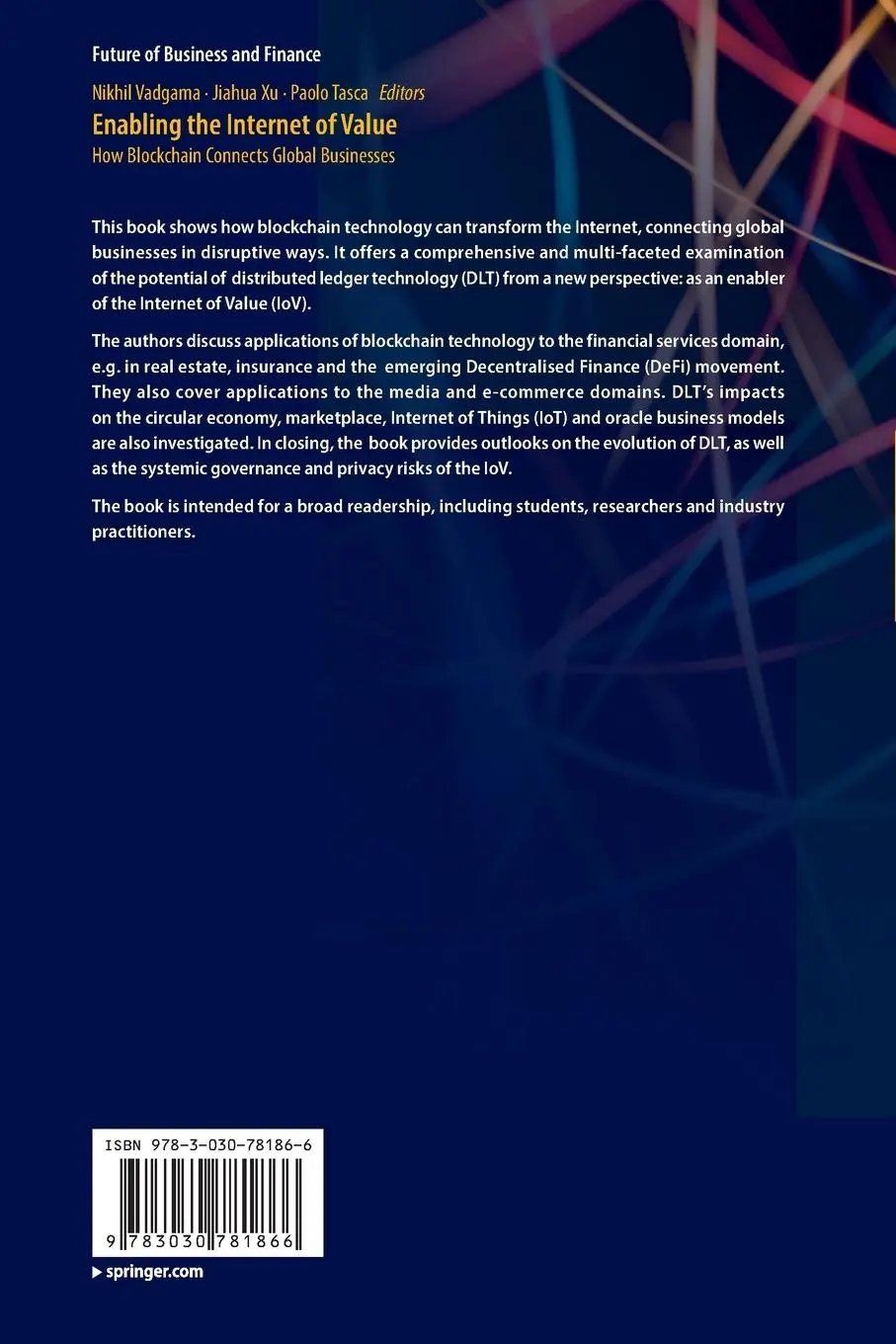 Rückseite: 9783030781866 | Enabling the Internet of Value | Nikhil Vadgama (u. a.) | Taschenbuch