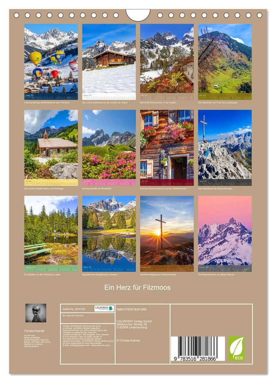 Bild: 9783516281866 | Ein Herz für Filzmoos (Wandkalender 2026 DIN A4 hoch), CALVENDO...