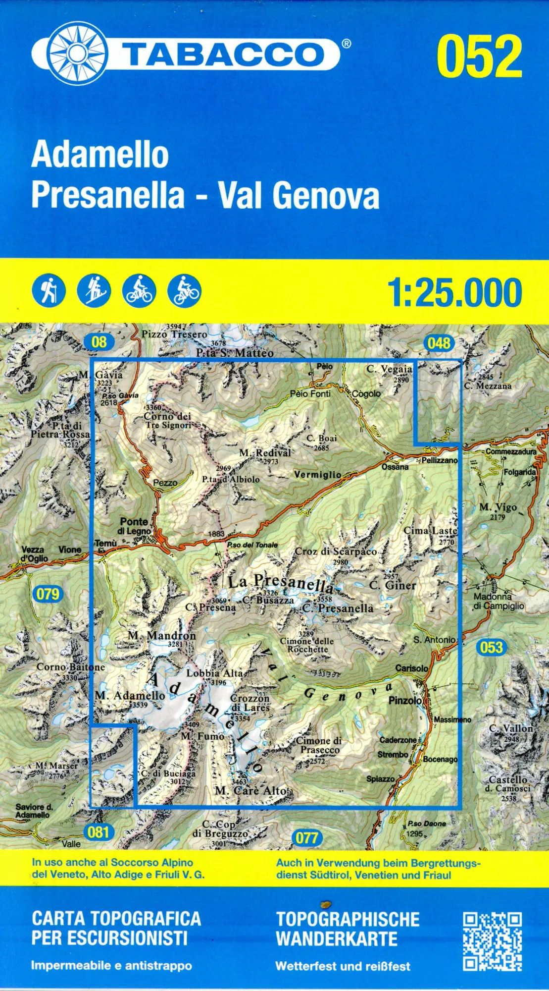 Cover: 9788883151866 | 52 Adamello | 1:25000 | (Land-)Karte | Deutsch | 2025