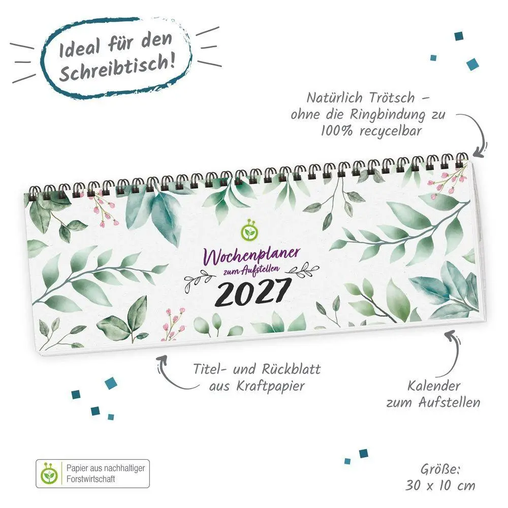 Bild: 4251901511966 | TRÖTSCH - Wochenplaner zum Aufstellen Natur 2027 | KG | Kalender