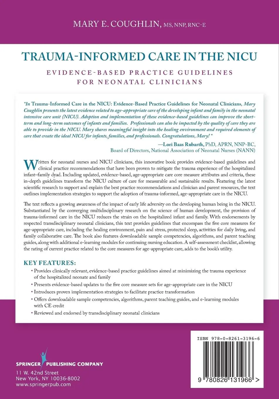 Rückseite: 9780826131966 | Trauma-Informed Care in the NICU | Mary E. RN NNP Coughlin | Buch