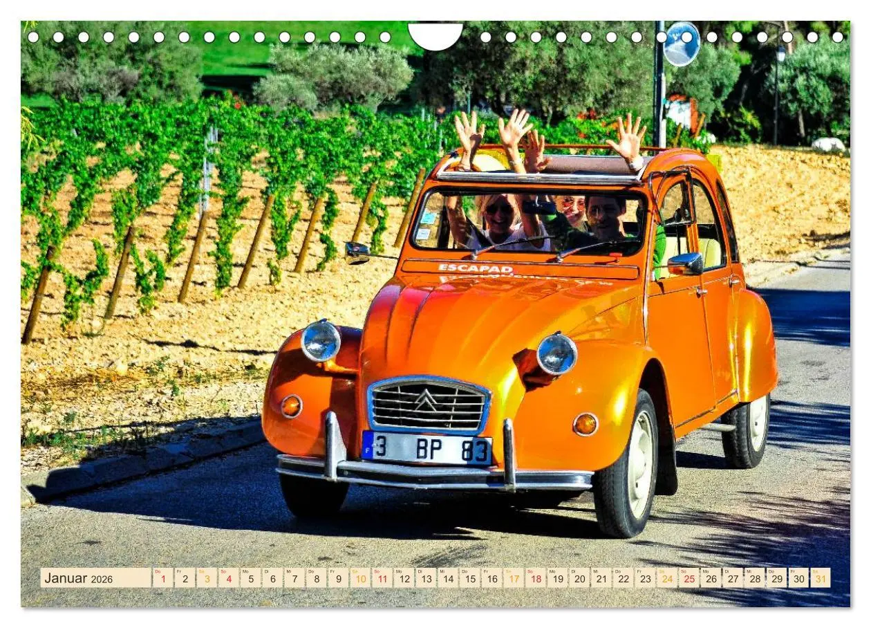 Bild: 9783516031966 | Citroën 2CV - die Ente (Wandkalender 2026 DIN A4 quer), CALVENDO...