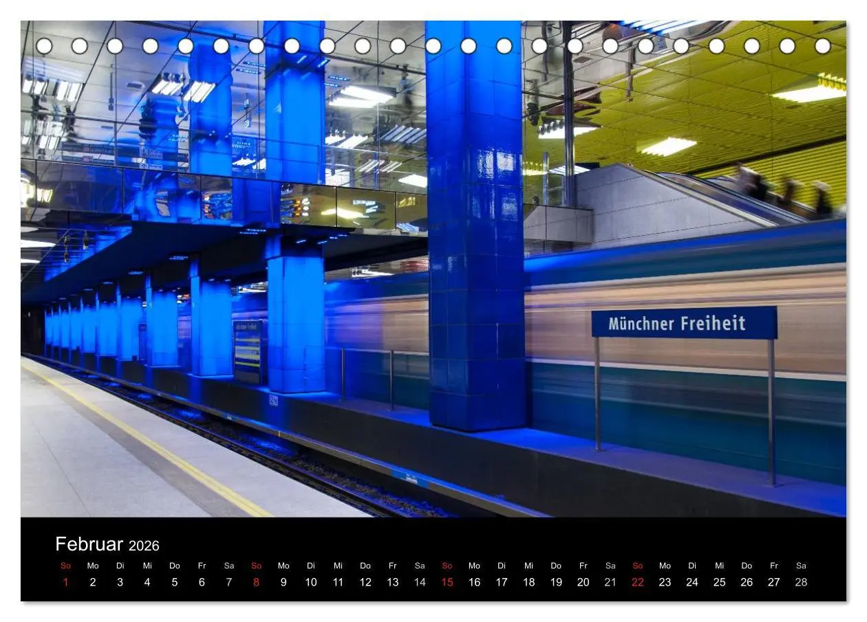 Bild: 9783516101966 | U-Bahn in München (Tischkalender 2026 DIN A5 quer), CALVENDO...
