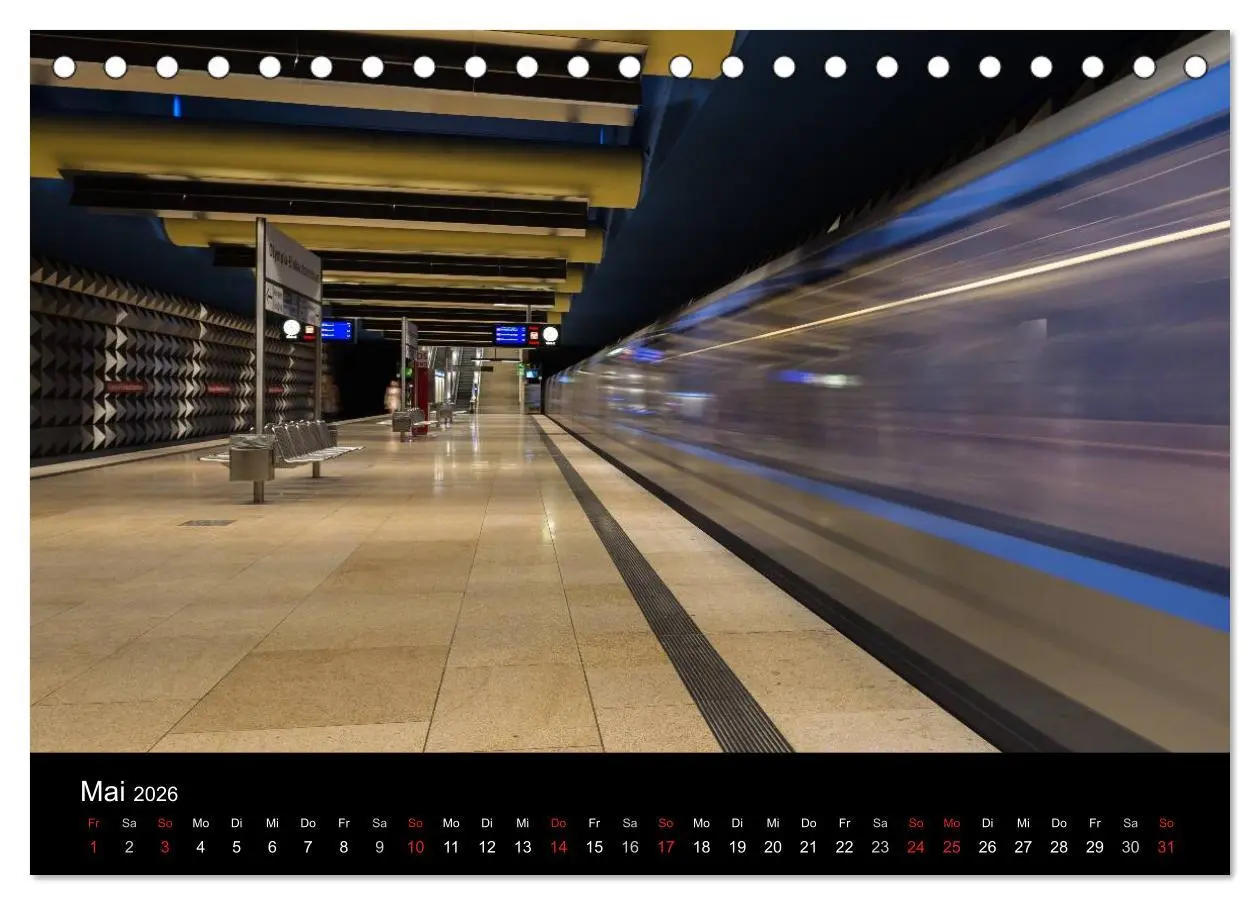 Bild: 9783516101966 | U-Bahn in München (Tischkalender 2026 DIN A5 quer), CALVENDO...