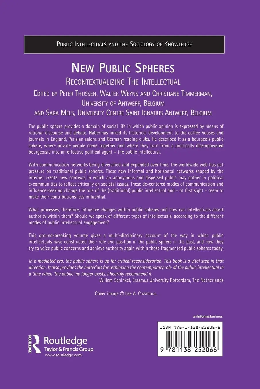 Rückseite: 9781138252066 | New Public Spheres | Recontextualizing the Intellectual | Taschenbuch