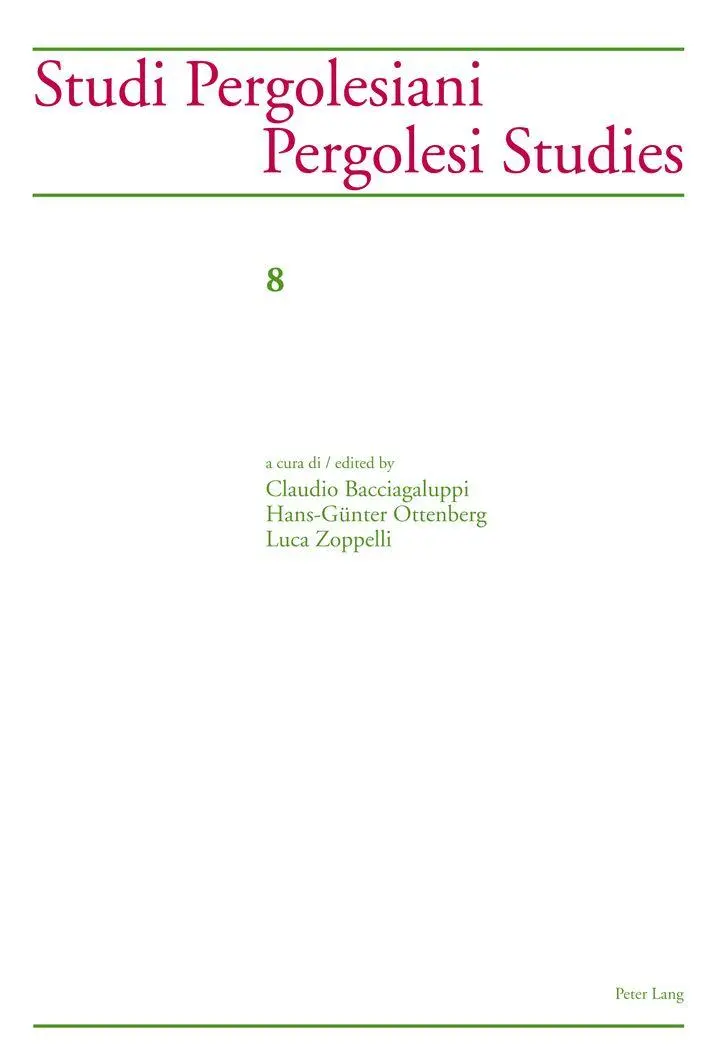 Studi Pergolesiani- Pergolesi Studies Kartoniert (TB)