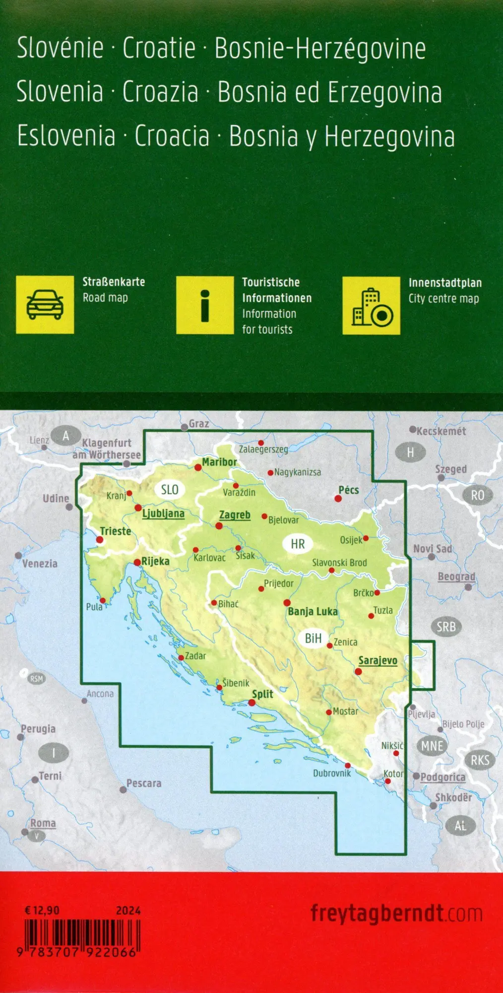 Bild: 9783707922066 | Slowenien - Kroatien - Bosnien und Herzegowina, Straßenkarte...