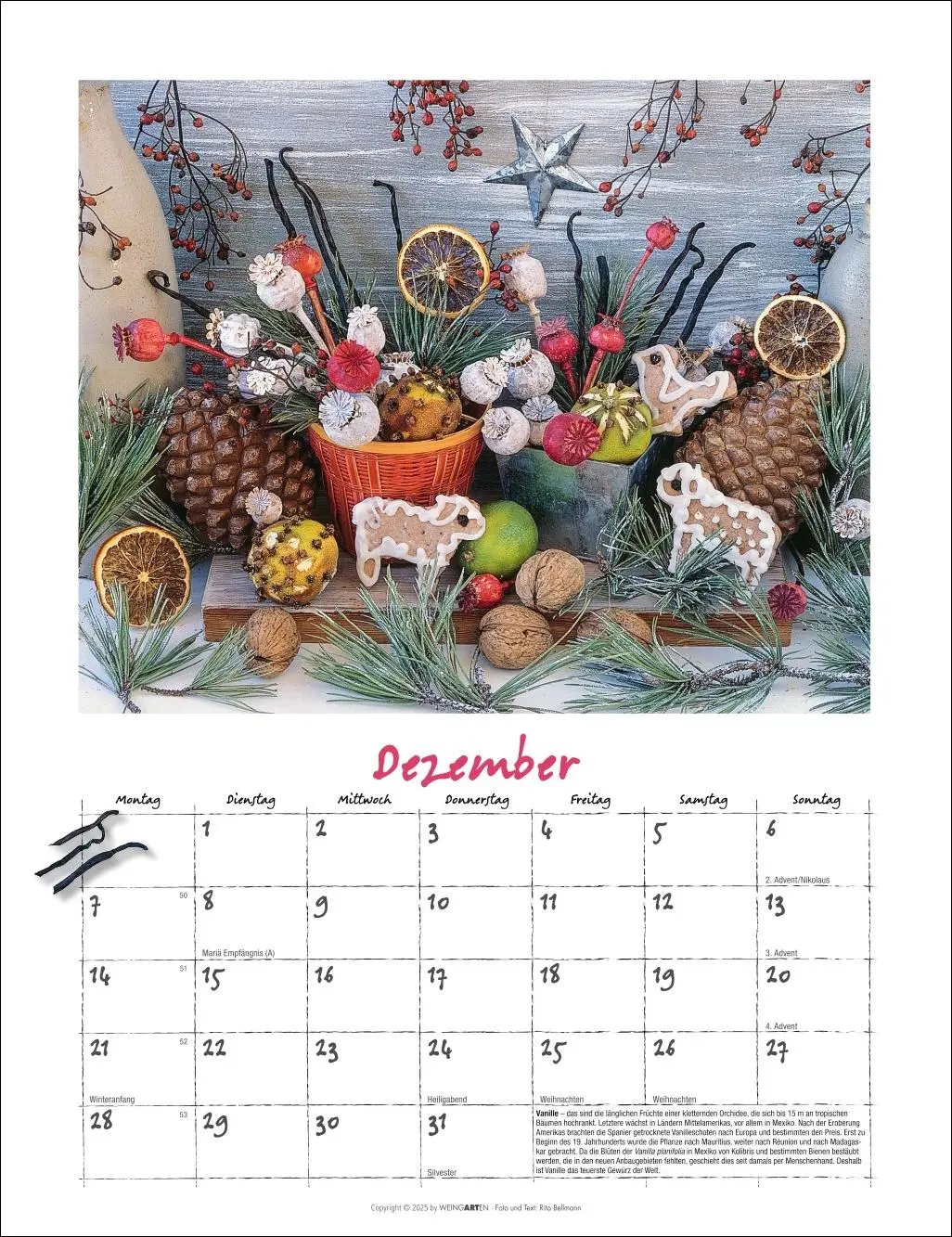 Bild: 9783839902066 | Augenschmaus Kalender 2026 - Gewürze und Kräuter rund ums Jahr | 14 S.