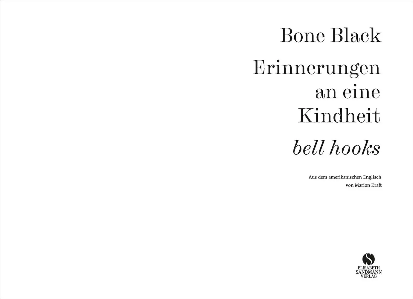 Bild: 9783949582066 | Erinnerungen an eine Kindheit | Bell Hooks | Buch | 176 S. | Deutsch