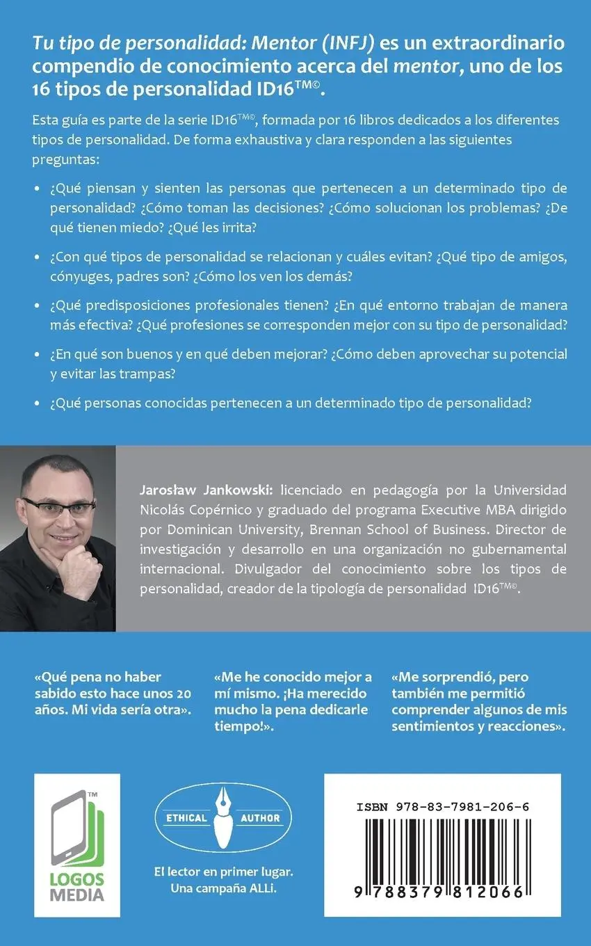 Rückseite: 9788379812066 | Tu tipo de personalidad - Mentor (INFJ) | Jaroslaw Jankowski | Buch