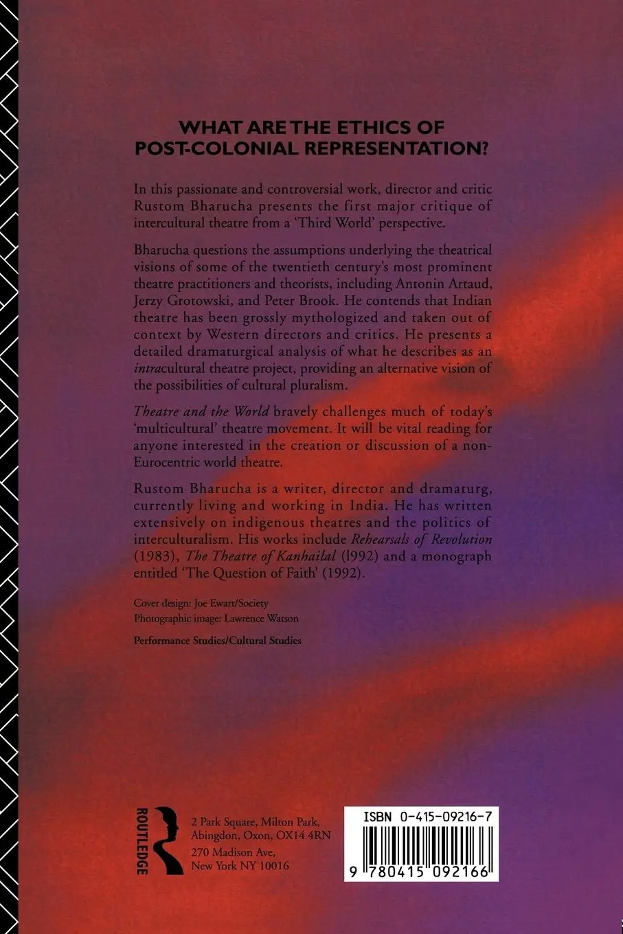 Rückseite: 9780415092166 | Theatre and the World | Performance and the Politics of Culture | Buch