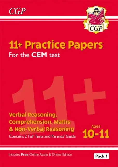 Cover: 9781789082166 | 11+ CEM Practice Papers: Ages 10-11 - Pack 1 (with Parents' Guide &amp;...