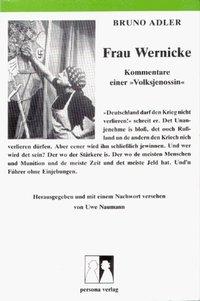 Cover: 9783924652166 | Frau Wernicke | Bruno Adler | Taschenbuch | Kartoniert / Broschiert
