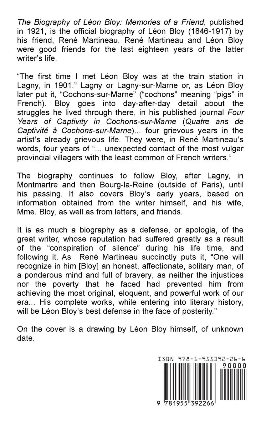 Rückseite: 9781955392266 | The Biography of Léon Bloy | René Martineau | Taschenbuch | Paperback