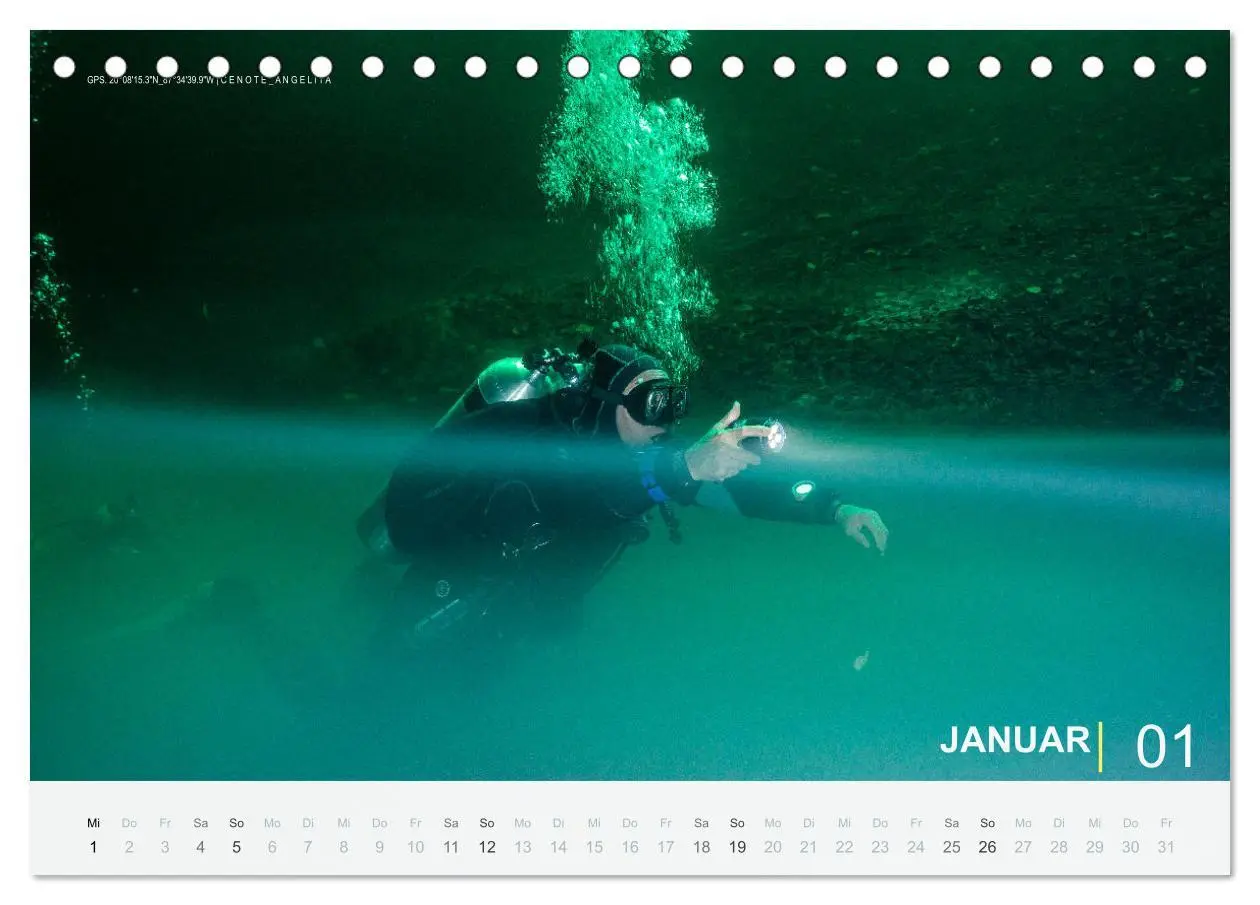 Bild: 9783435102266 | Cenoten Tauchen (Tischkalender 2025 DIN A5 quer), CALVENDO...