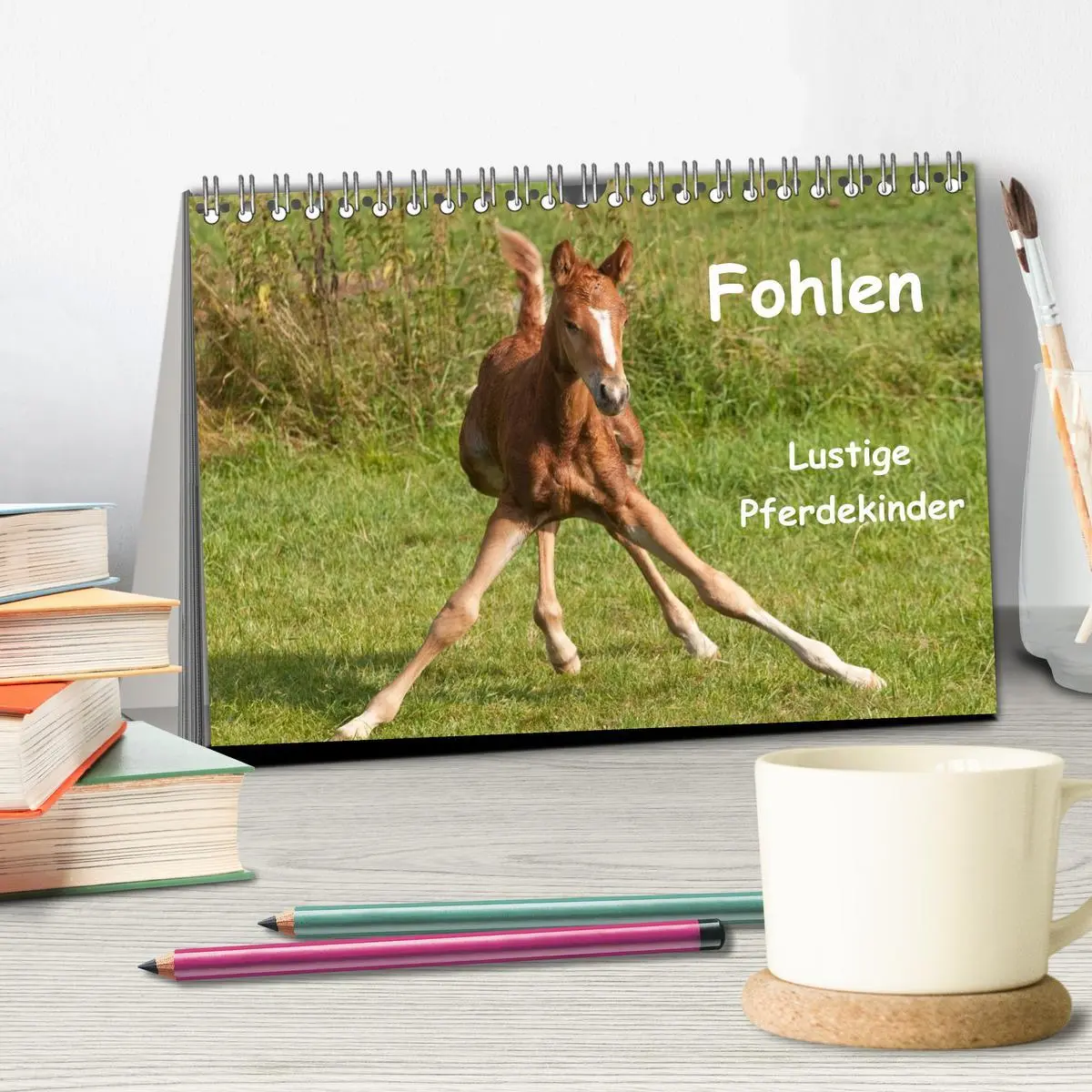 Bild: 9783457982266 | Fohlen - Lustige Pferdekinder (Tischkalender 2026 DIN A5 quer),...
