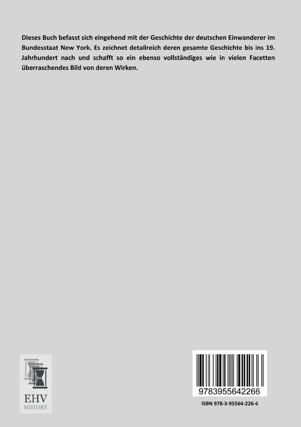 Rückseite: 9783955642266 | Die Geschichte der Deutschen in New York | Friedrich Kapp | Buch