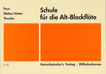 Cover: 9790204412266 | Schule für die Alt-Blockflöte | Frye-Vetter-Tho | Buch