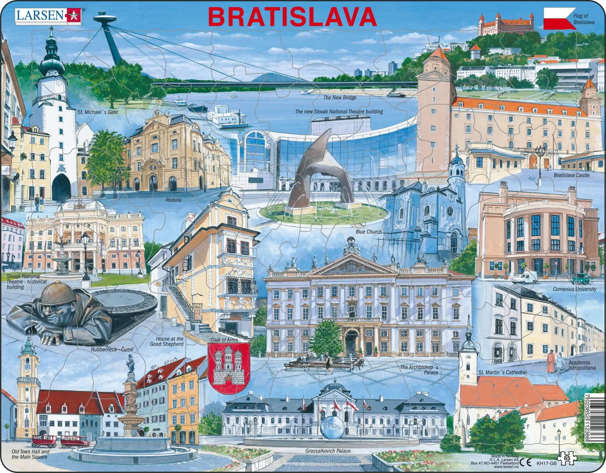 Cover: 7023852112366 | Puzzle - Bratislava (englisch/touristisch) | Puzzle | 2022 | Larsen