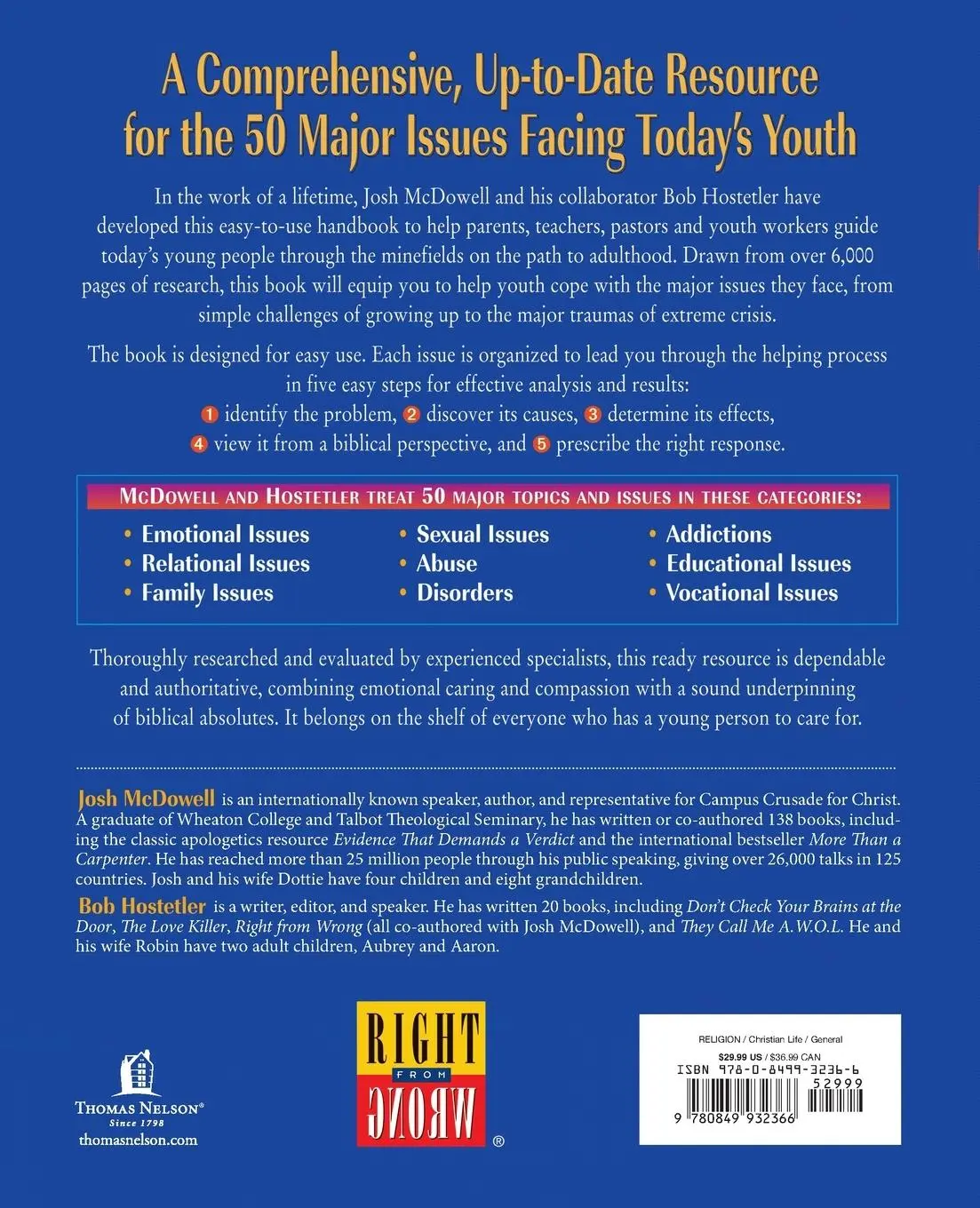 Rückseite: 9780849932366 | Handbook on Counseling Youth | John Mcdowell (u. a.) | Taschenbuch